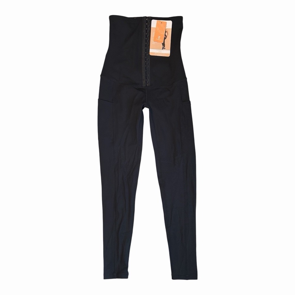 FeelinGirl High Waist Compression Shapewear Leggings Black M NWT Pockets